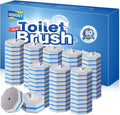 80Pcs Toilet Wand Refills for Disposable Toilet Bowl Brush Scrubber Cleaner Refill PadsToilet Brush Replacement Compatible Heads with Most Toilet Brushes Scrubber