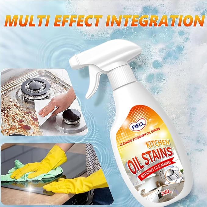 FIELL Heavy-Duty Kitchen Degreaser Foam Cleaner 8.46 fl.oz Clean Kitchens Up Kitchen Oil Cleaner Multipurpose Oil Stain Remover Spray Multi functiona Foam Cleaner Spray (2PCS)