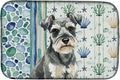 Caroline's Treasures Miniature Schnauzer Coastal Sea Glass Dish Drying Mat Absorbent Dish Drying Mat Pad for Kitchen Counter Dish Drainer Mat for Countertop 14 x 21 Multicolor