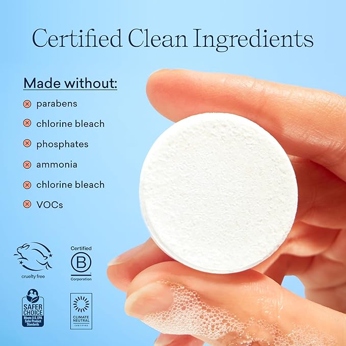 BLUELAND Dishwasher &amp Toilet Cleaner Duo | Dishwasher Detergent Tablet Starter Set | Toilet Bowl Cleaner Starter Set | No Harsh Chemicals Plant-Based | Natural Sustainable