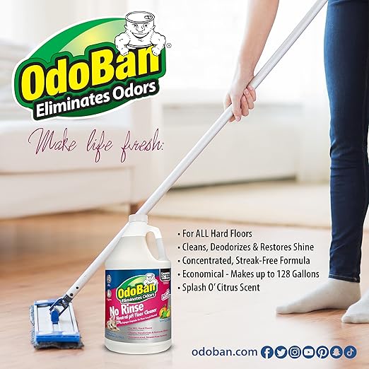 OdoBan Pet Solutions No Rinse Neutral pH Floor Cleaner Concentrate 3 Gallons Splash O' Citrus Scent