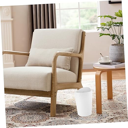 PRETYZOOM Trash Can with Lid Bathroom Wastebasket for Home and Office Sturdy Garbage Container Easy to Clean for Bathroom Kitchen and Bedroom Use
