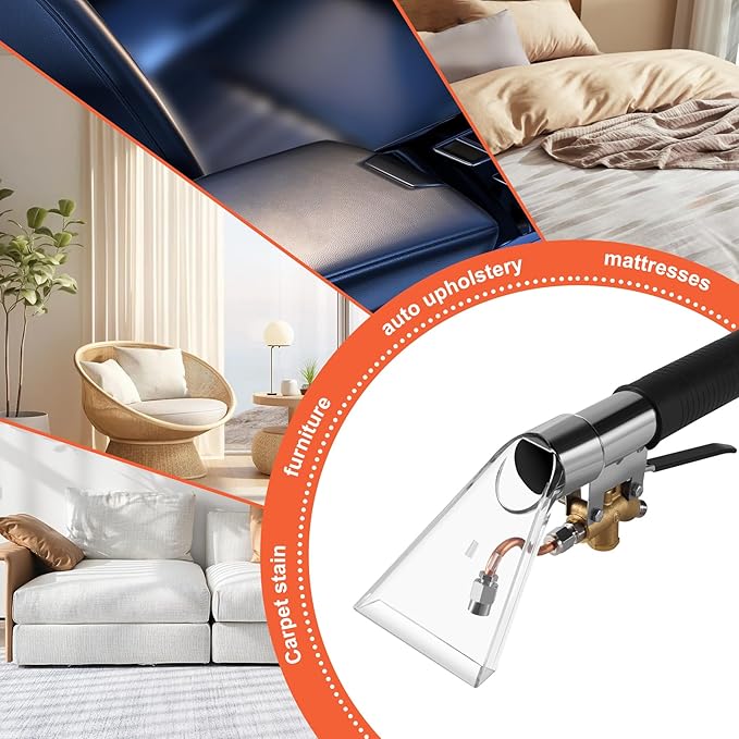 Carpet Extractor Upholstery Carpet Cleaning Extractor Machine Auto Furniture Cleaning Hand Tool silver &amp black