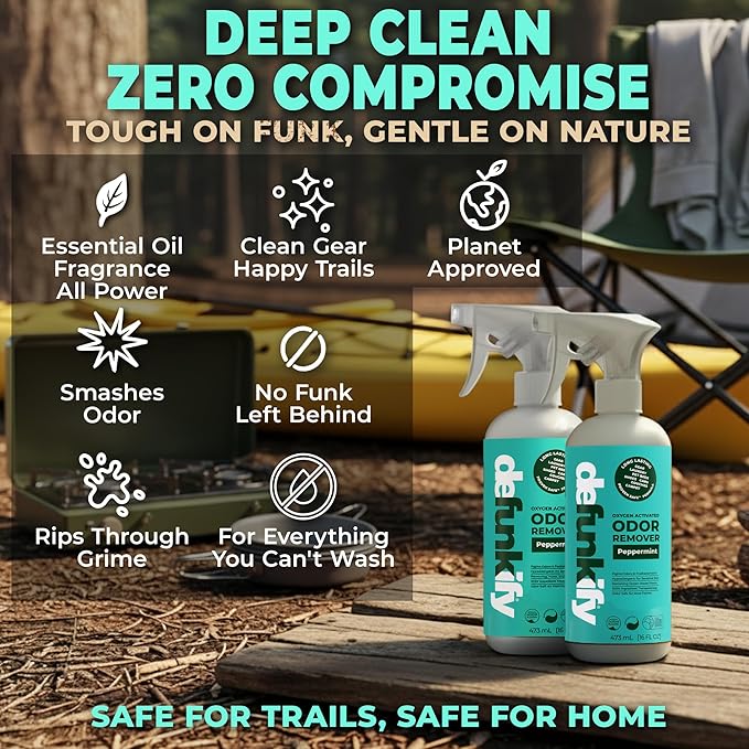 Fabric Freshener Spray 32oz. 'Peppermint' Odor Remover Spray. Shoe Deodorizer Carpet Deodorizer Odor Eliminator for Strong Odors Cleaning Supplies. ProvenSafe™ Fabric Freshener for Sensitive Gear