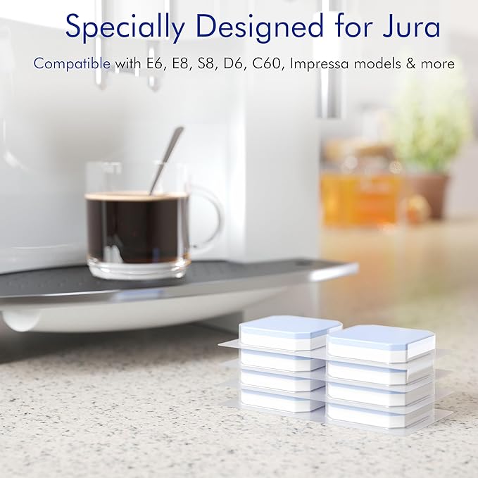 New England Stories Jura Compatible Descaling Tablets 18-Pack - Remove Limescale &amp Calcium Improve Coffee Taste for Coffee Machines