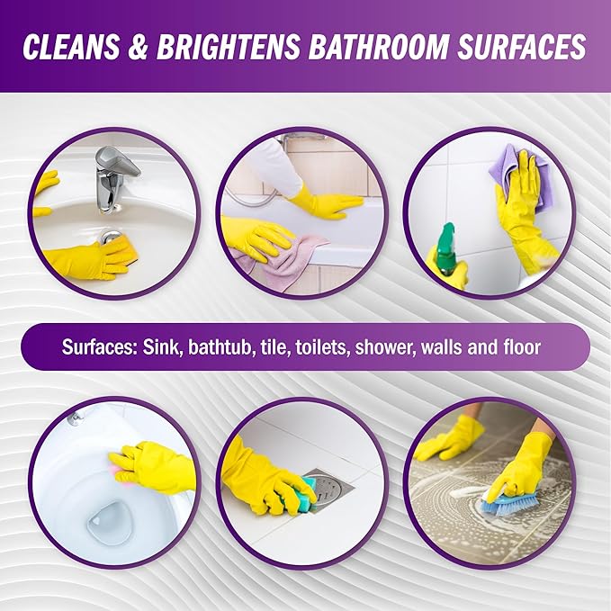Bathroom Cleaner Concentrate- Makes 128 Gallons - Multipurpose Foaming Spray for Tub and Tile Shower Sink Bathtub and Toilet