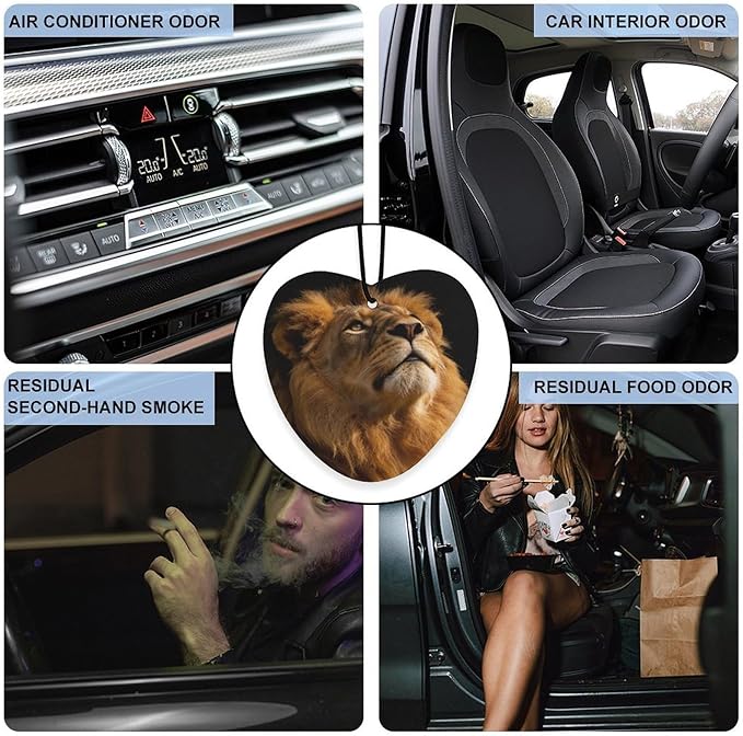 5PCS Car Air Freshener Hanging Personalized Double Sided Snow Leopard Car Fresheners Long Lasting New Cars Scents Cute Automotive Freshies for Closets Drawers (tea)