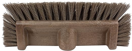 SPARTA Multi-Level Tile Scrub Brush 12 Wide Brush Head Heavy-Duty Tile Cleaning Brush with End Bristles for Commercial Tiles Tubs and Floor Plastic 12 Inches Brown