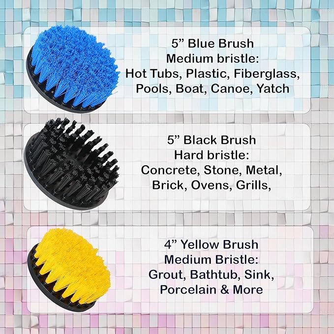 MB Stone Care Easy Oxy Marble Tile Grout Cleaner with Drill Brush KIT - Cleans Granite Stainless Steel Fabric Quartz Glass (Gallon Bundle)