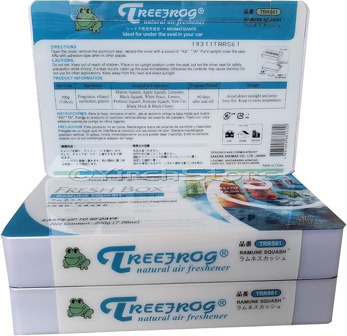 Ramune Squash Scent (Soda Squash) 6 Packs Treefrog Natural Air Freshener Fresh Box (AKA Xtreme Fresh)