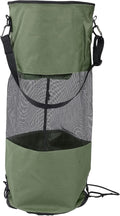 Reusable Boat Trash Bag Waterproof Mesh Garbage Bag for Boat Lightweight Portable Outdoor Trash Storage with Elastic Top and Buckle Strap for Kayaking Camping Travel