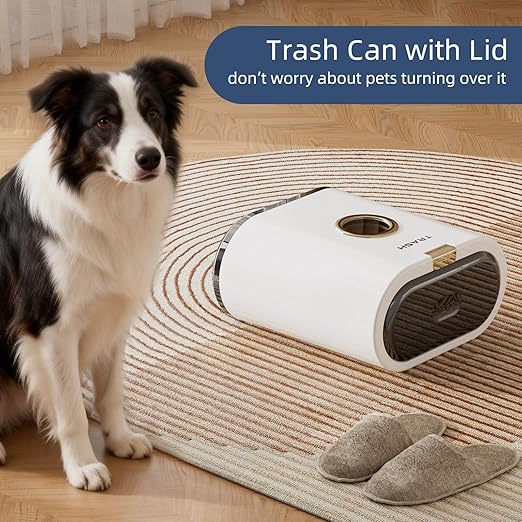 Bathroom Trash can with lid 3.4 gallon/13 Liter Ultra-Thin Plastic Trash can Press flip lid Sealed Suitable for Kitchen Bedroom Office Laundry Room Toilet RV (White)