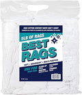 Arkwright Premium T-Shirt Rags Bulk 5 lb Bag Cotton Cleaning Towels Low Lint Knit Wiping Cloths for Paint Stain Grease Shop and Auto Use Quick Dry Machine Washable White