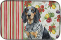 Caroline's Treasures Bluetick Coonhound Vegetables Dish Drying Mat Absorbent Dish Drying Mat Pad for Kitchen Counter Dish Drainer Mat for Countertop 14 x 21 Multicolor