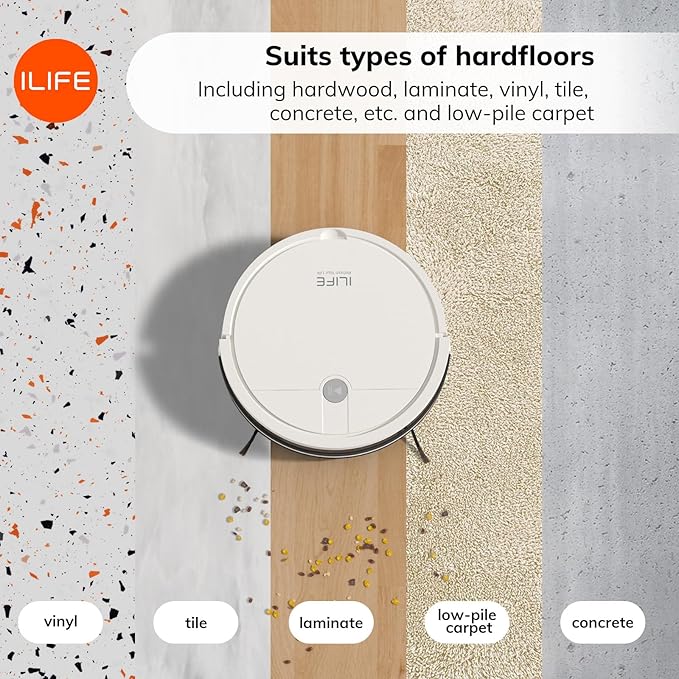 ILIFE X3 Robot Vacuum Cleaner Tangle-Free 3000Pa Suction 120 Min Runtime Self-Charging Robotic Vacuum 2.4GHz WiFi/App/Alexa Control Slim Quiet Ideal for Pet Hair and Hard Floors