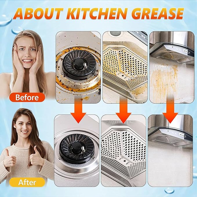 FIELL Heavy-Duty Kitchen Degreaser Foam Cleaner Clean Kitchens Up Kitchen Oil Stains Heavy Oil Stain Cleaner Kitchens Degreaser Clean Heavy Duty Multi Functiona Foam Cleaning Spray (3PC)
