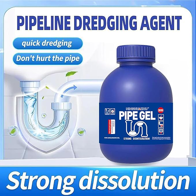 Professional Grade Drain Cleaner Heavy Duty Pipe Unblocker for Kitchen Sink Shower Bathtub Chemical Drain Opener (2)