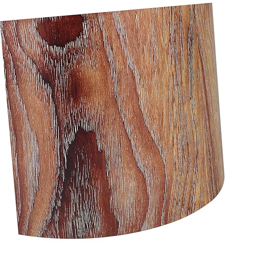 PRETYZOOM Retro Wood Grain Trash Can Lidless Round Wastebasket for Home Office Bedroom Open Top Farmhouse Style Bin for Dorm and Kitchen