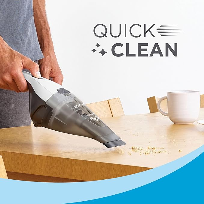 BLACK+DECKER dustbuster Cordless Handheld Vacuum Portable Car Vacuum Cordless Rechargeable Wall Mount Strong Suction QuickClean (HNVC215B10)