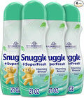 Snuggle SuperFresh In Wash Scent Booster 21 Oz Pack of 4 Morning Breeze Laundry Beads for Long-Lasting Freshness Fragrance Enhancer for Clothes Bedding &amp Activewear HE Safe