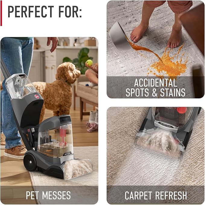 Hoover ONEPWR SmartWash Cordless Carpet Cleaner Machine Deep Cleaning Carpet Shampooer Machine Pair with a Hoover Carpet Cleaner Solution for a Bright Refreshed Home