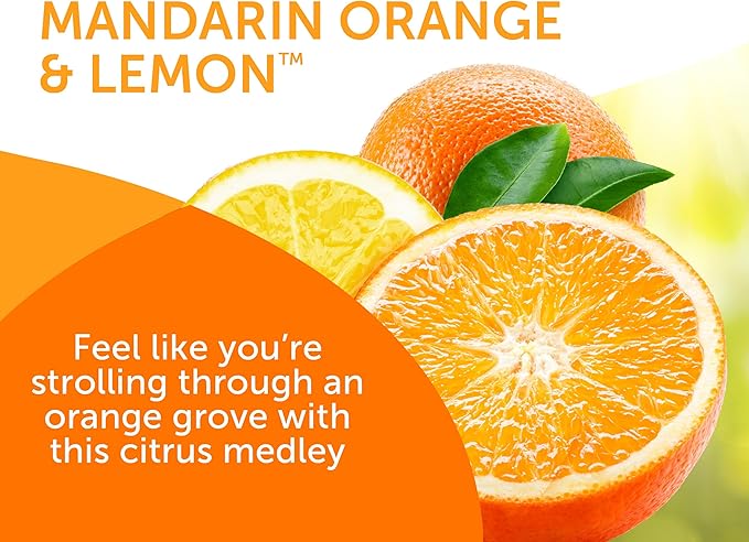 Bright Air 14 oz. Super Odor Eliminator For Medium-Size Spaces Mandarin Orange and Fresh Lemon Scent Case of 6 Air Freshener Natural Essential Oils Lasts Up to 90 Days Each