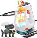 POPCHOSE Steam Cleaner with Detergent Dispenser 15s Heat-Up Handheld Steam Cleaner for Home 500ml Removable Water Tank Lightweight Portable Steamer for Cleaning Grout Windows Kitchen Easy Refill