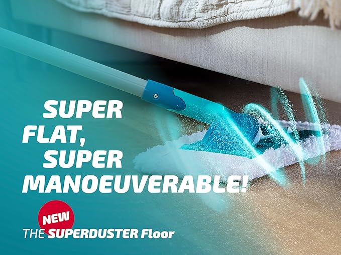 Leifheit SUPERDUSTER Floor Duster Dry dusting Floor Duster Replacement Wiper Cover for All Hard Floors 100% Microfibre Washable