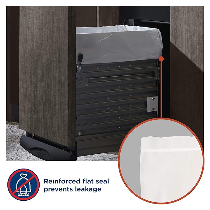 Universal 18 Gallon Heavy Duty Trash Compactor Bags 2 Pack WX60X1-2PK Fits 15 inch Compactors Compatible with Kitchenaid Kenmore Whirlpool GE Appliances and most 15 inch Garbage Cans