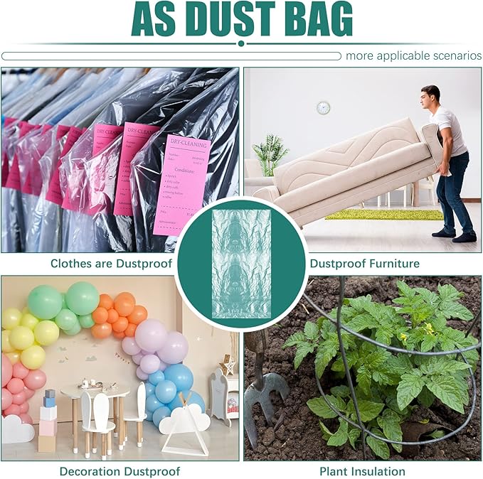 50 Pack 95-100 Gallon Trash Bags Clear Extra Large Plastic Recycling Heavy Duty Garbage Bags 59 x 71 1.2 Mil Trash Can Liners for Home Kitchen Office Garage Backyard Contractor Storage Outdoor