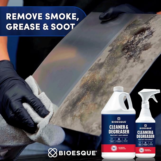 Bioesque Heavy Duty Multi-Surface Cleaner &amp Degreaser Concentrated Professional Formula 1 Gallon (Pack of 4)
