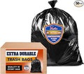 Veska Contractor Garbage Bags 55 Gallon 3 MIL Heavy Duty (MegaValue 50 Bags w/Ties) Contractor Trash Bags 50-60 Gallon 3 Mil Contractor Bag Heavy Duty 55 Gallon Extra Large Industrial Contractor
