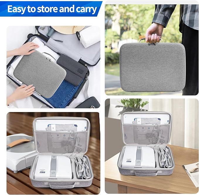 Hard Organizer Bag for Ecovacs mini window cleaning robot Protective Carrying Case(35 * 25.5 * 8.5CM/13.77 * 10 * 3.34inch) (Grey)