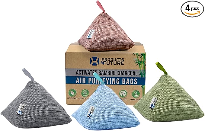 Activated Bamboo Charcoal Bags 4x100g Cube