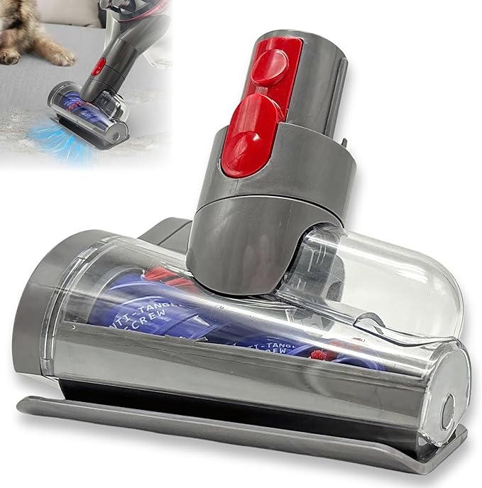 for Dyson V7 V8 V10 V11 V15 Vacuum Cleaners - Mini Motorized Brush Head - Pet Hair Removal Vacuum Attachment Mini Hair Screw Tool for Carpeted Stairs Couch Cushions Upholstery &amp Car Carpet