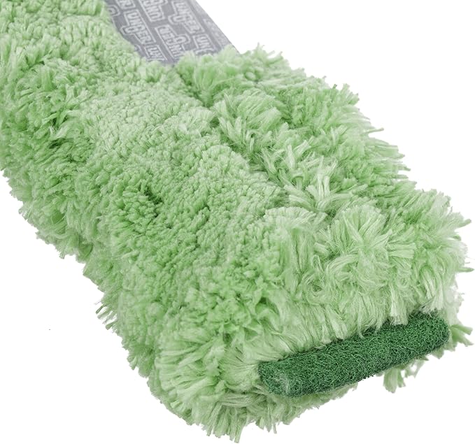Unger Commercial 14 Micro StripWasher® Sleeve – High-Absorption Microfiber with Integrated Scrub Pad for Streak-Free Window Cleaning NS350