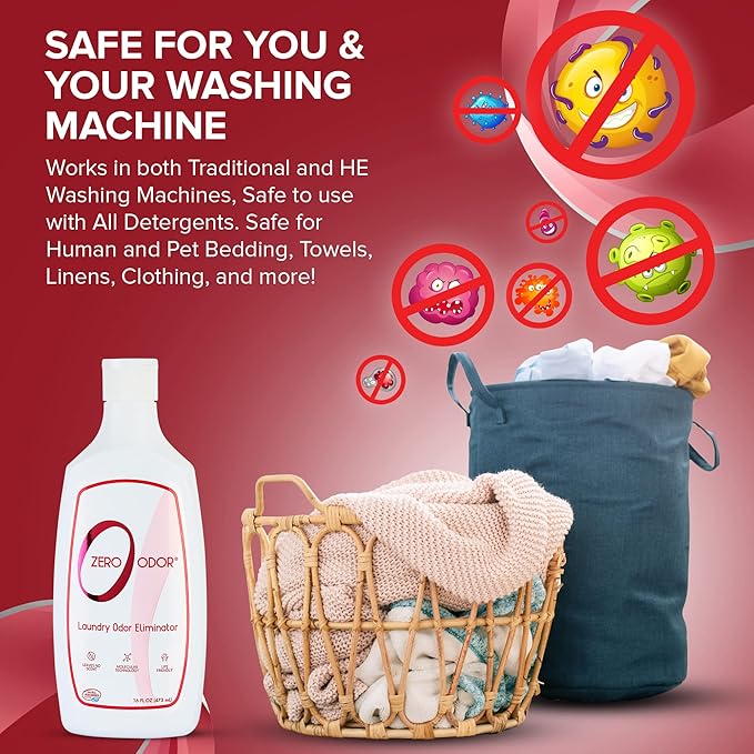 Zero Odor Multi-Purpose Household Odor Eliminator Trigger Spray 8oz Two Pack - Laundry Odor Eliminator and Deodorizer 16 Ounces(3-Pack)