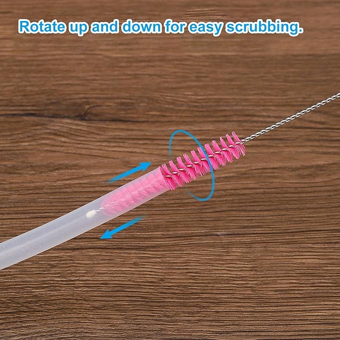 5Pcs 8 x5/16 Drinking Straw Cleaning Brush Nylon Cleaning Bottle Brush n