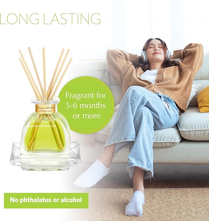 AGRARIA PetiteEssence Flower and Reed Diffuser Set Handcrafted Sola Flower Botanical Home Fragrance Scented Oil Diffuser Gift Set for All Occasions