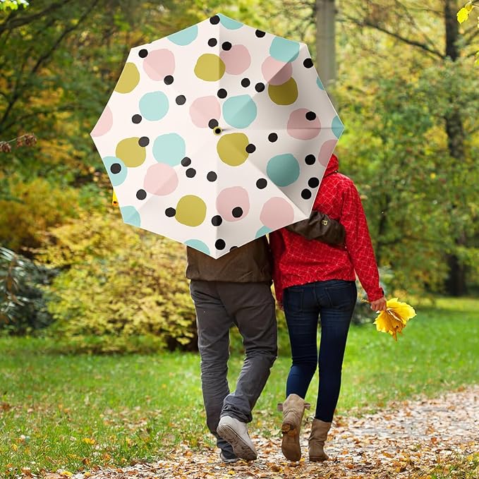 Small Compact Travel Automatic Folding Umbrella for Women Portable Lightweight Rain Wind UV Sun Shade