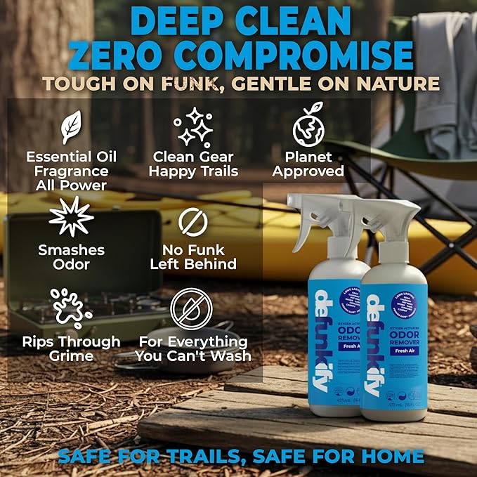 Fabric Freshener Spray 32oz. 'Fresh Air' Odor Remover Spray. Shoe Deodorizer Carpet Deodorizer Odor Eliminator for Strong Odors Cleaning Supplies. ProvenSafe™ Fabric Freshener for Sensitive Gear