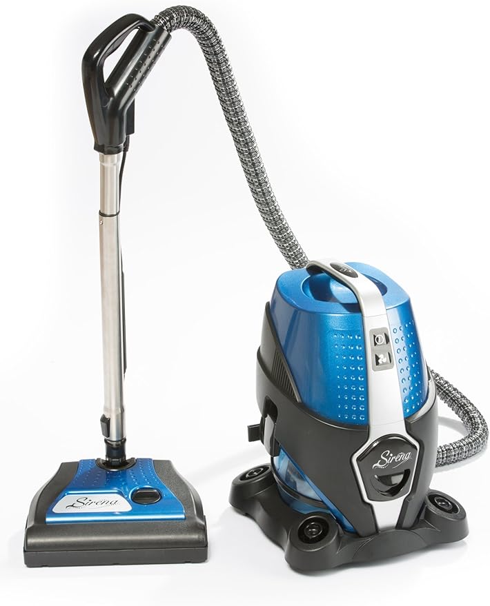 Sirena Vacuum Cleaner – Water Filtration 2-Speed Bagless Canister Vacuum Cleaner Allergy/Pet Pro
