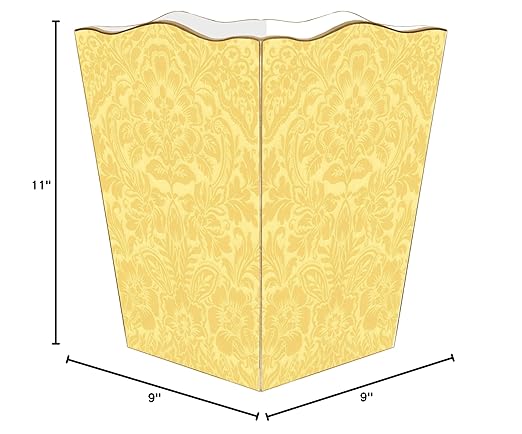 Buttercup Damask Wastepaper Basket