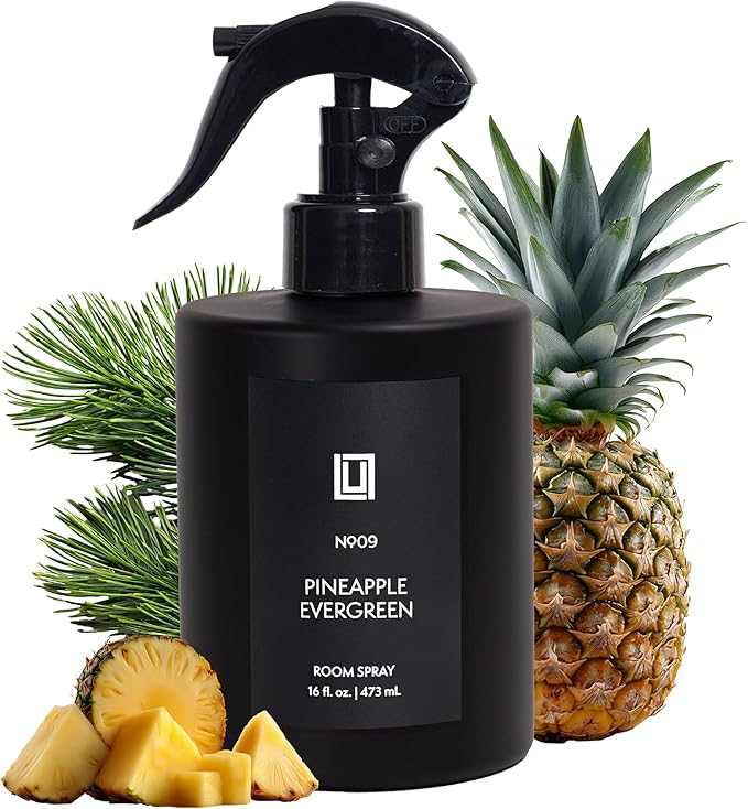 Lulu Candles | Pineapple Evergreen | Luxury Room Spray | Fine Mist Air Freshener| Aromatherapy Odor Eliminator | 16 Fl. Oz.