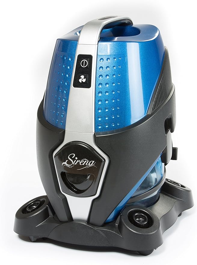 Sirena Vacuum Cleaner – Water Filtration 2-Speed Bagless Canister Vacuum Cleaner Allergy/Pet Pro