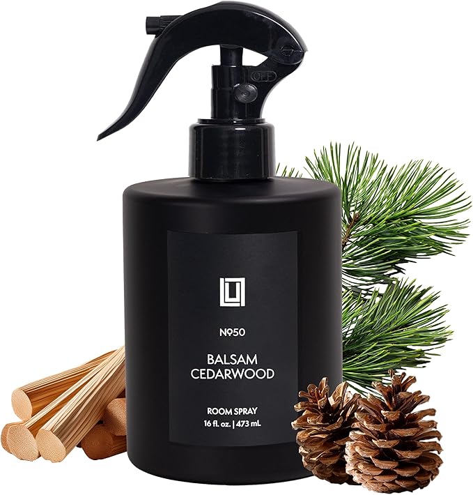 Lulu Candles | Balsam &amp Cedarwood | Luxury Room Spray | Fine Mist Air Freshener| Aromatherapy Odor Eliminator | 16 Fl. Oz.