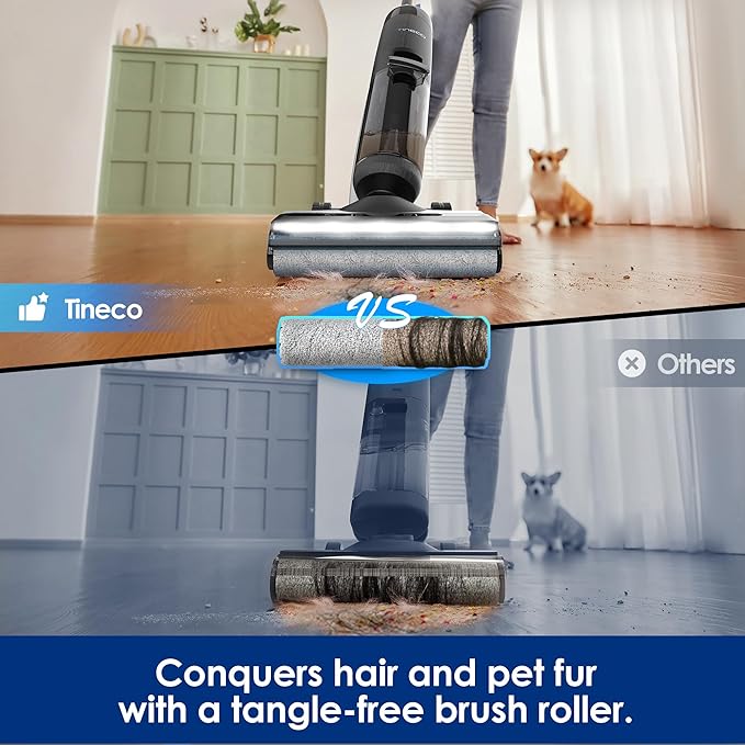 Tineco Floor ONE S7 PRO Cordless Wet Dry Vacuum Cleaner Smart Floor Cleaner Mop for Hard Floors Long Run Time Dual-Sided Edge Cleaning Self-Cleaning Centrifugal Drying Process
