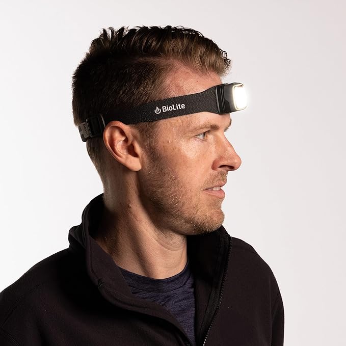 BioLite Range 500 Waterproof Fast-Charging Rechargeable Headlamp Midnight Grey 500 Lumens USB-C Charging 100m Beam 200 Hour runtime