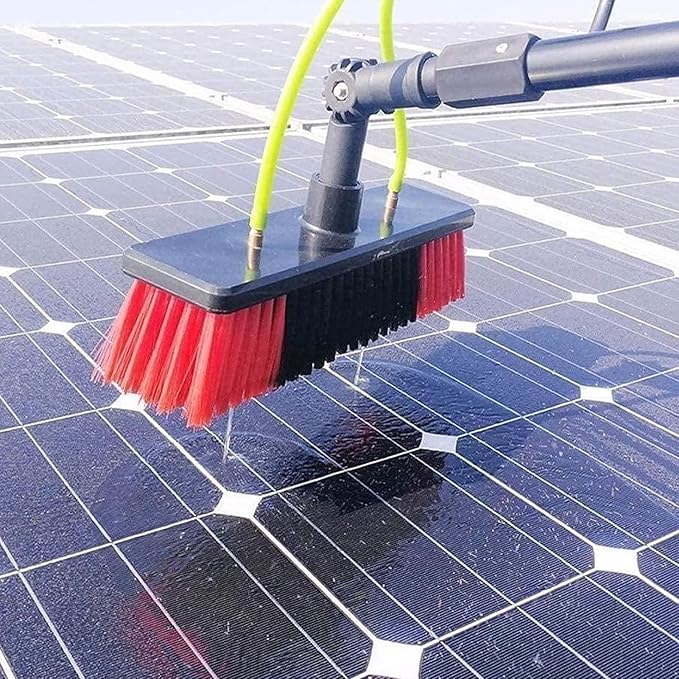 Telescopic Solar Panel Cleaning Brush 3-12 m Window Cleaner Pole for Long Reach Window Cleaning Water Fed Pole Kit Cleaning System30cm Brush Head6 m