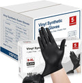 Schneider Vinyl Synthetic Exam Gloves 4 Mil Latex Free Disposable Gloves for Medical Cooking Cleaning and Food Prep